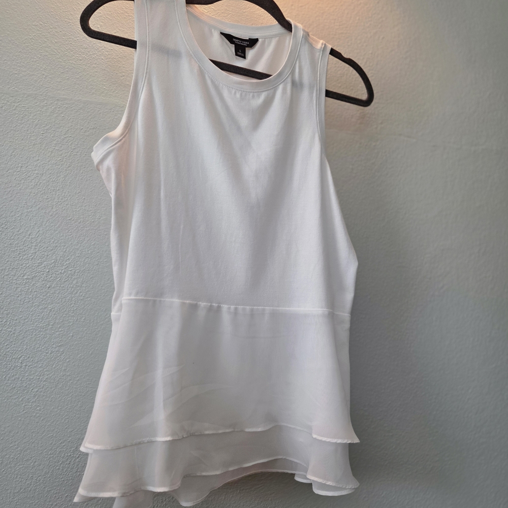 Simply Vera Vera Wang Ivory Layered Tank Top
